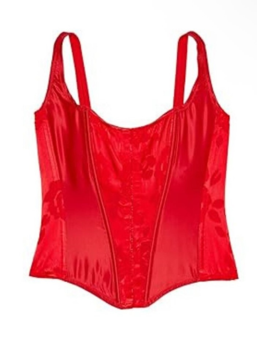New! Victoria's Secret Archives Red Classic Silk Corset Bra top 34260